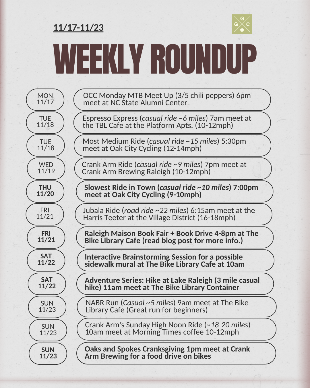 Weekly Roundup: November 17-23