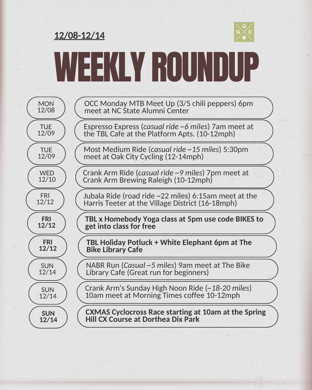 Weekly Roundup: December 8-14